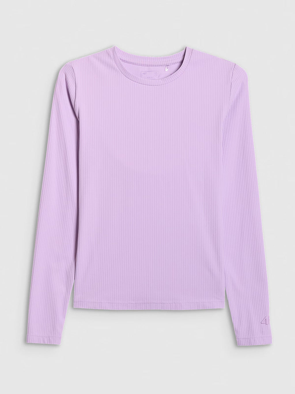 Longsleeve slim z prążkowanej dzianiny damski