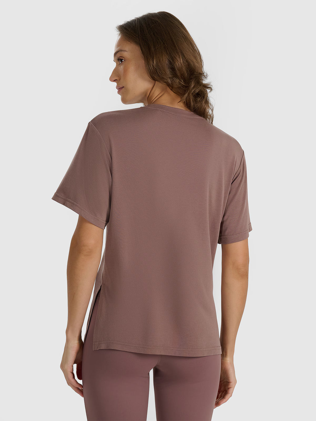 T-shirt oversize z modalem damski