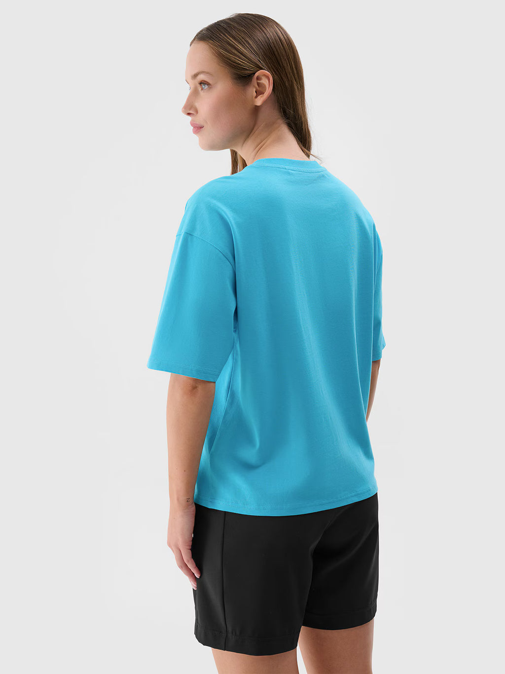 T-shirt oversize z nadrukiem damski