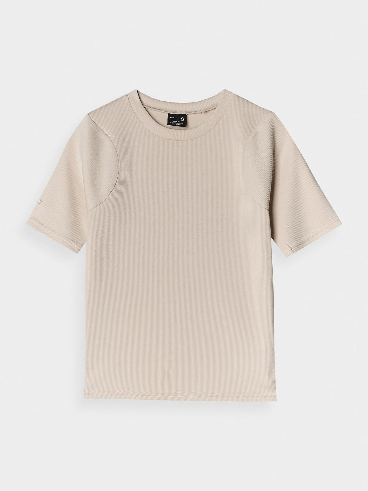 T-shirt slim crop-top gładki damski