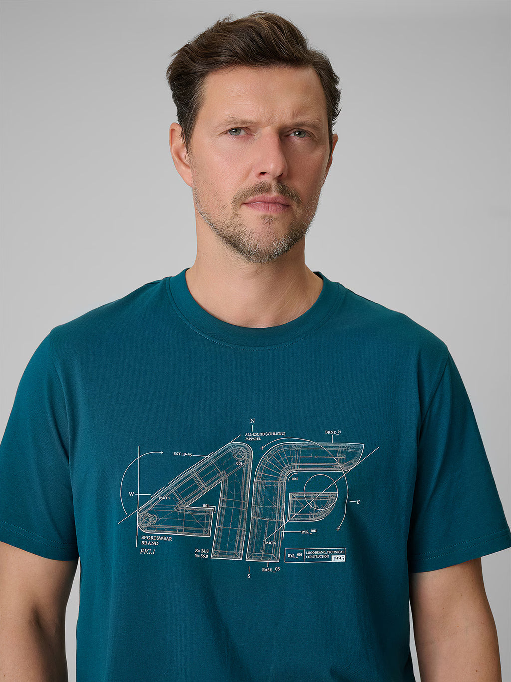 T-shirt regular z nadrukiem męski