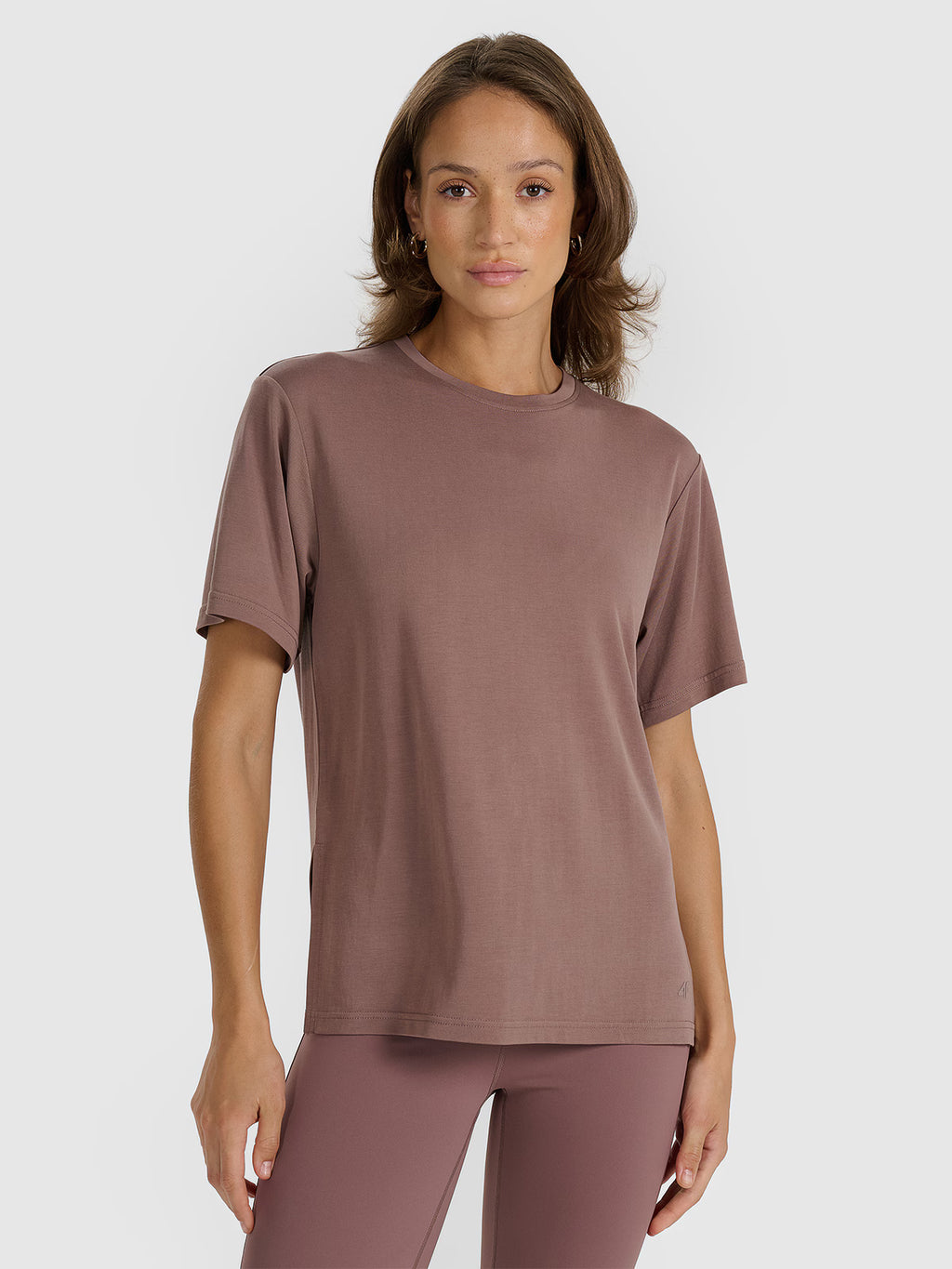 T-shirt oversize z modalem damski