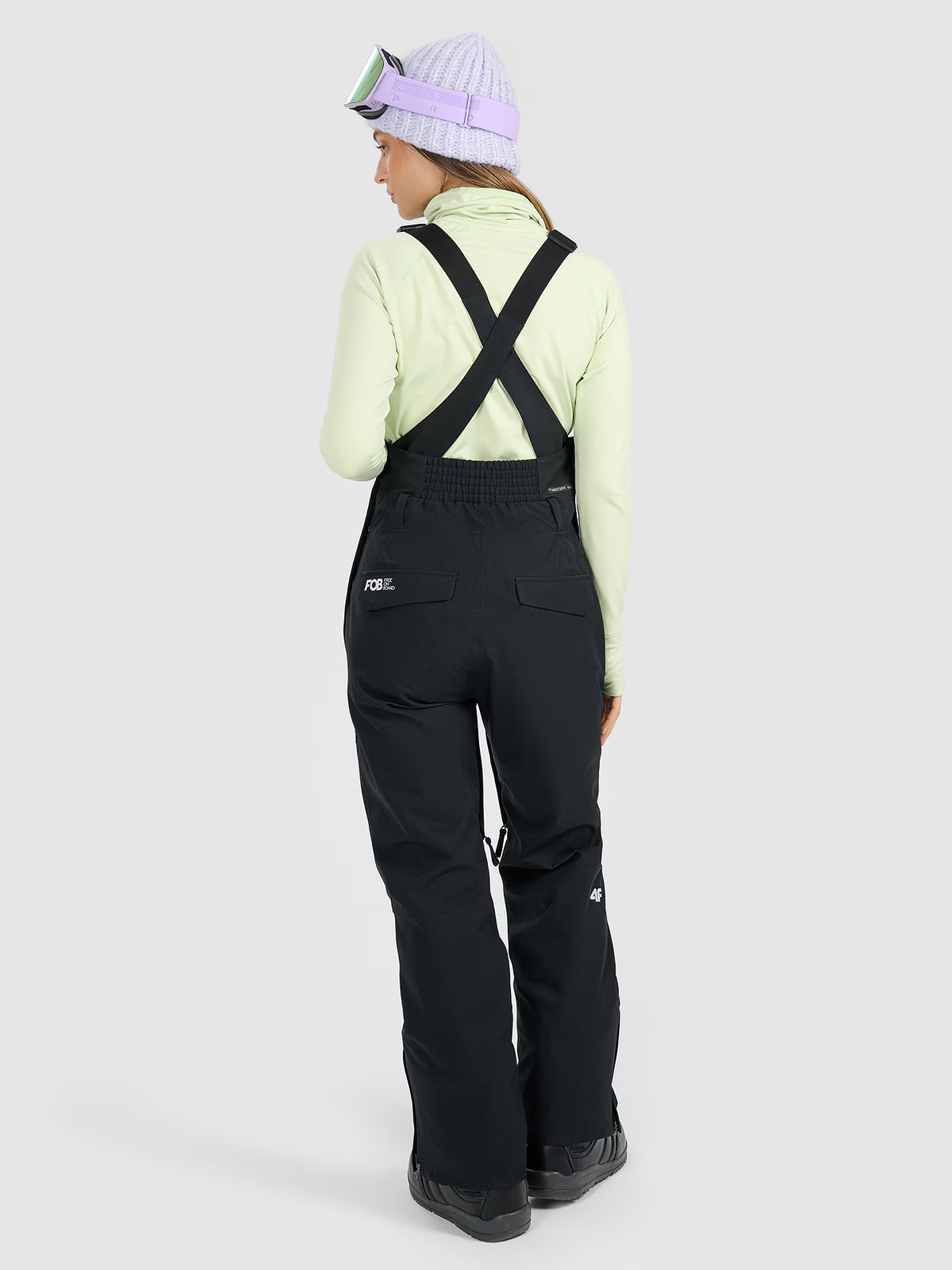 Spodnie snowboardowe z szelkami membrana 15000 damskie