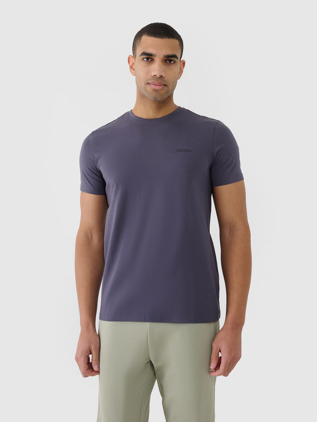 T-shirt regular gładki męski
