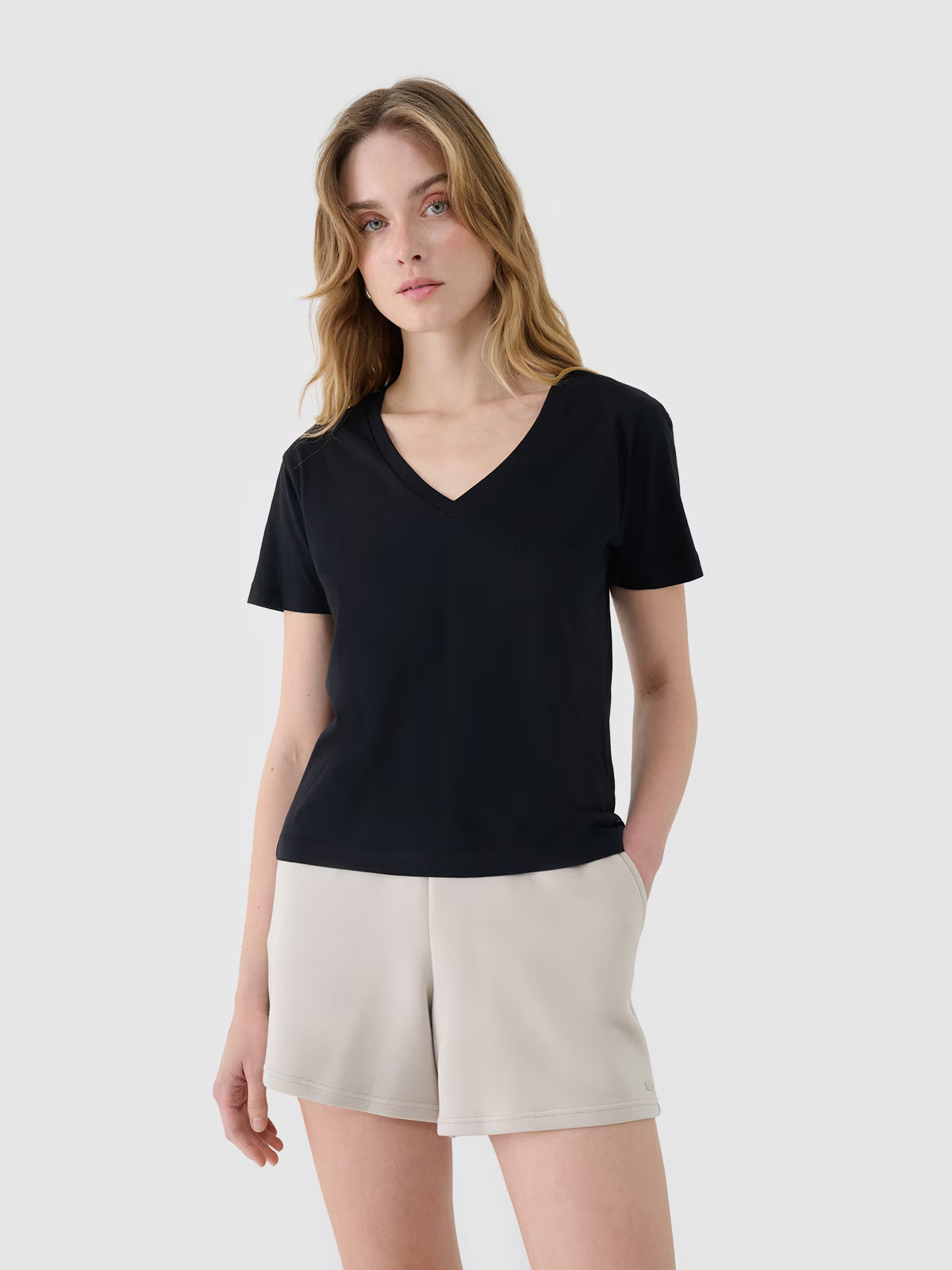 T-shirt oversize z modalem damski