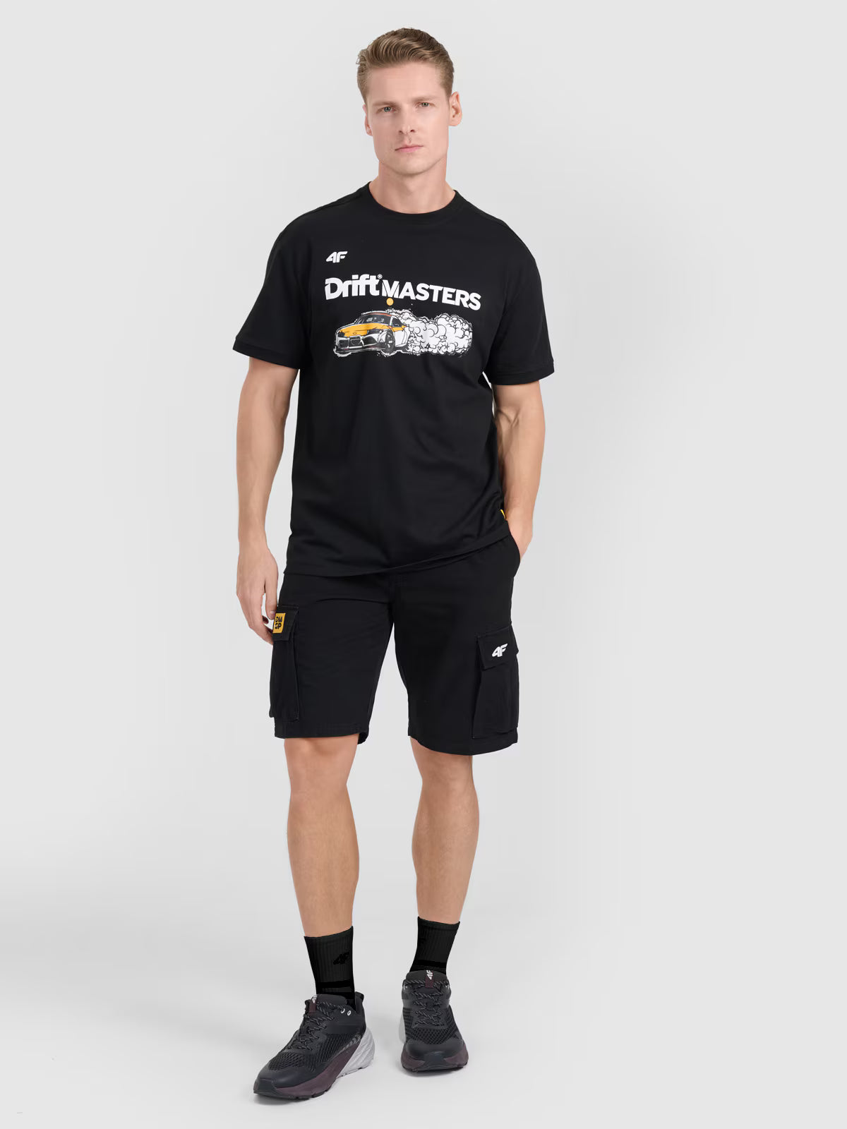 T-shirt regular z nadrukiem uniseks 4F x Drift Masters