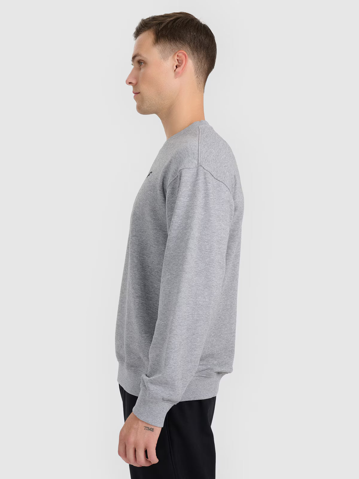 Bluza dresowa nierozpinana bez kaptura męska