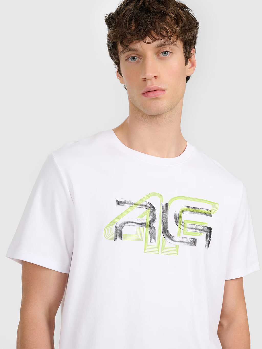 T-shirt regular z nadrukiem męski 4F x Robert Lewandowski