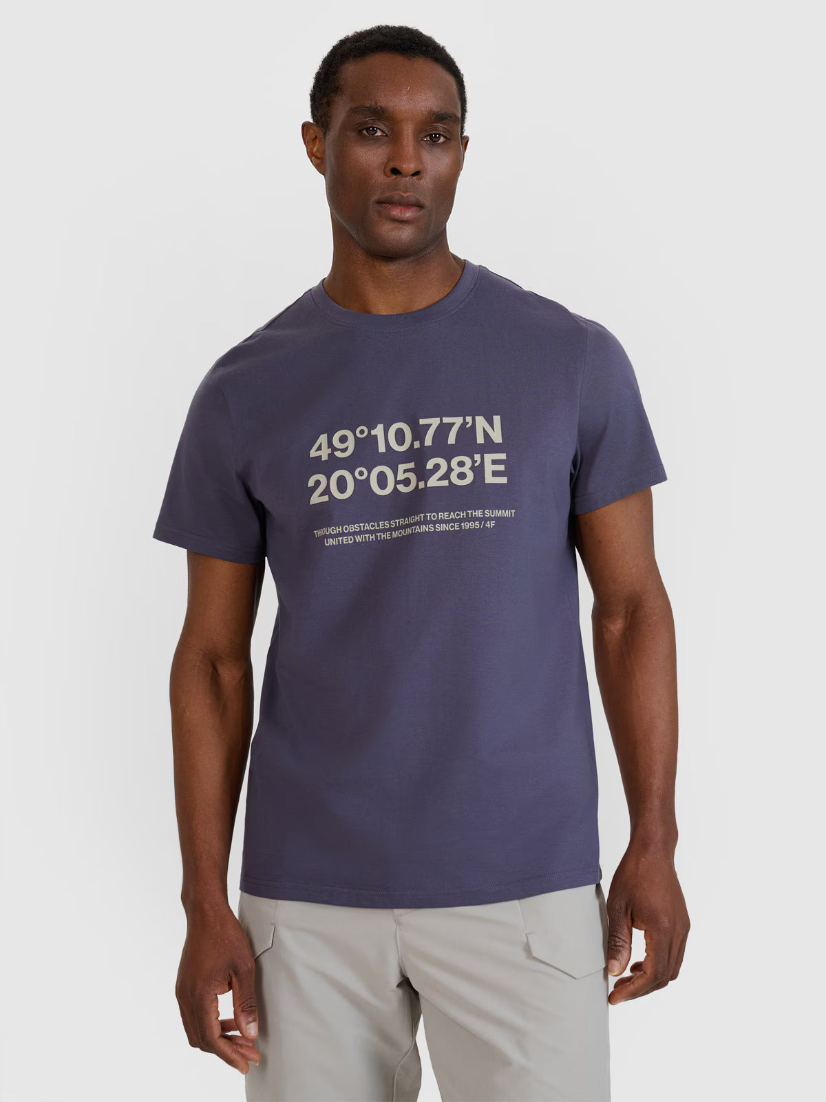T-shirt regular z nadrukiem męski