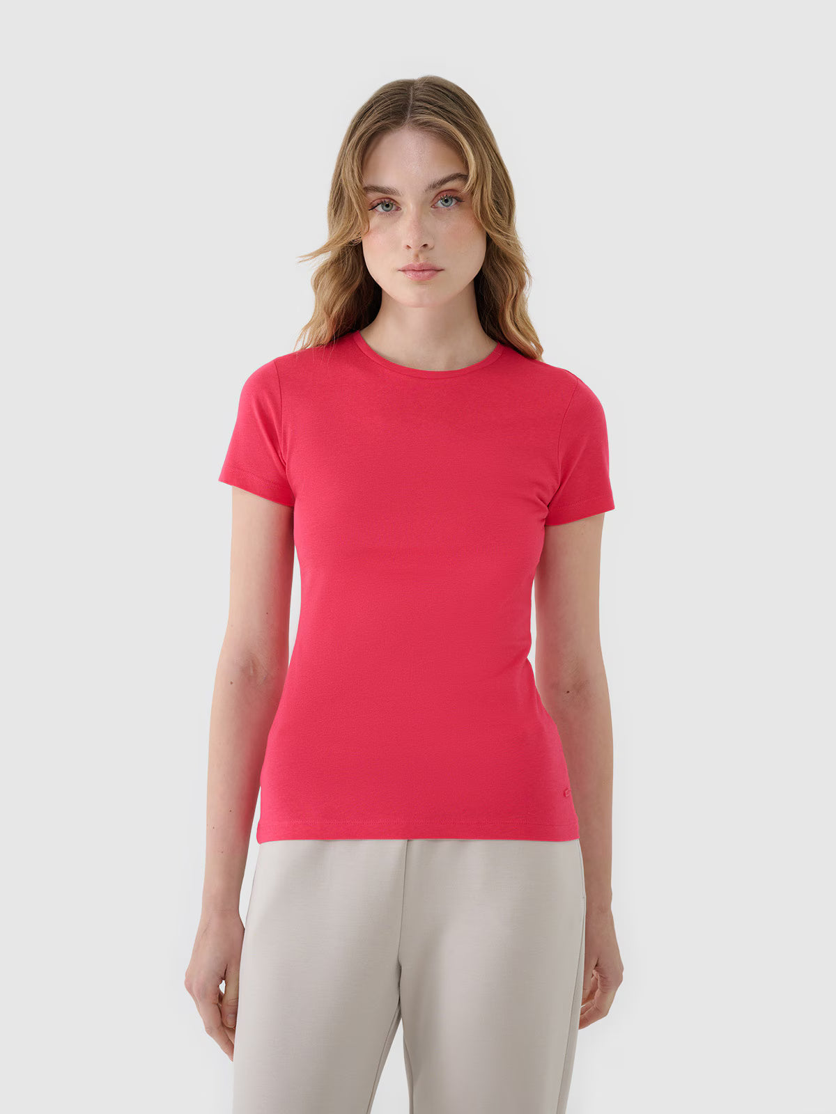 T-shirt slim z modalem damski