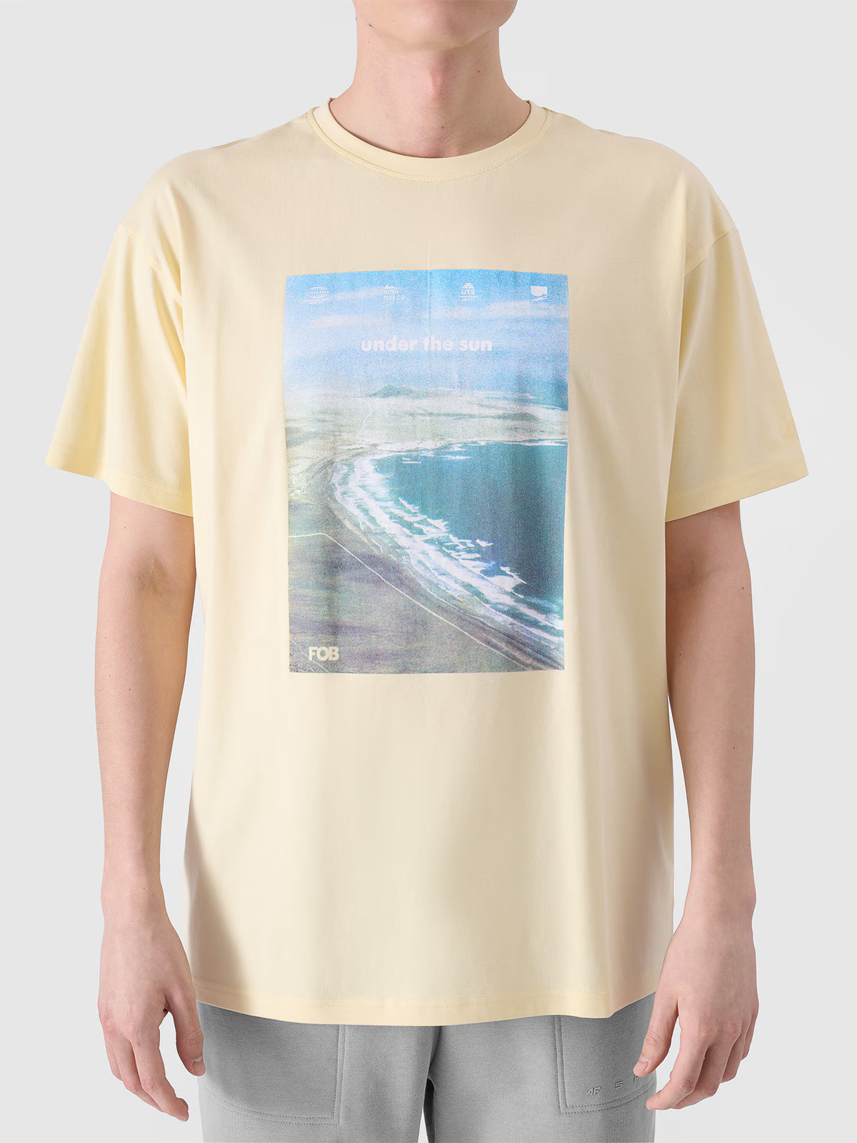 T-shirt oversize z nadrukiem męski