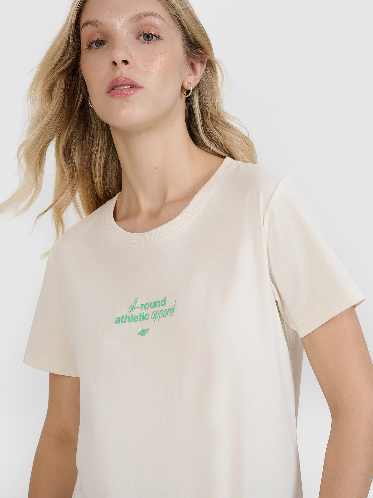 T-shirt regular z nadrukiem damski