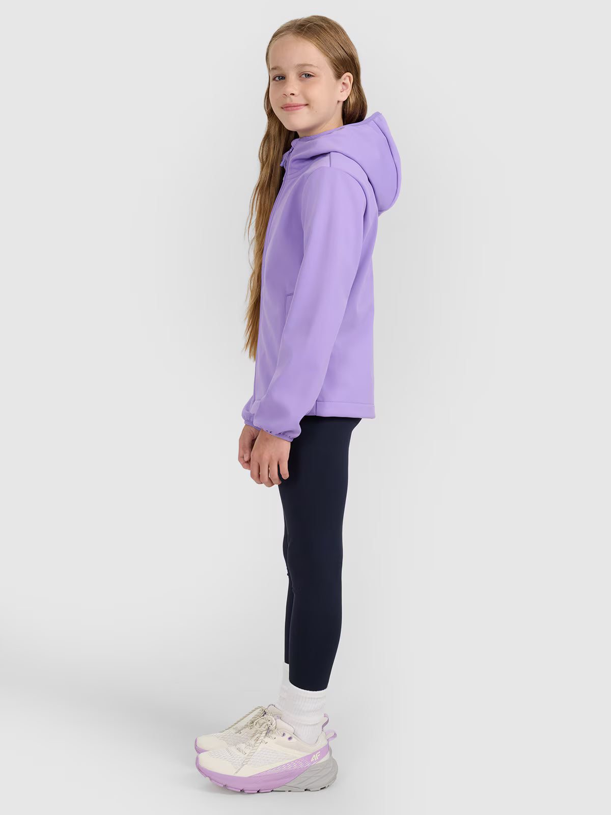 Kurtka softshell wiatroodporna membrana 5000 dziewczęca