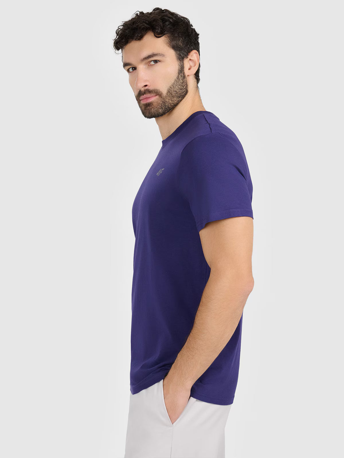 T-shirt regular gładki męski