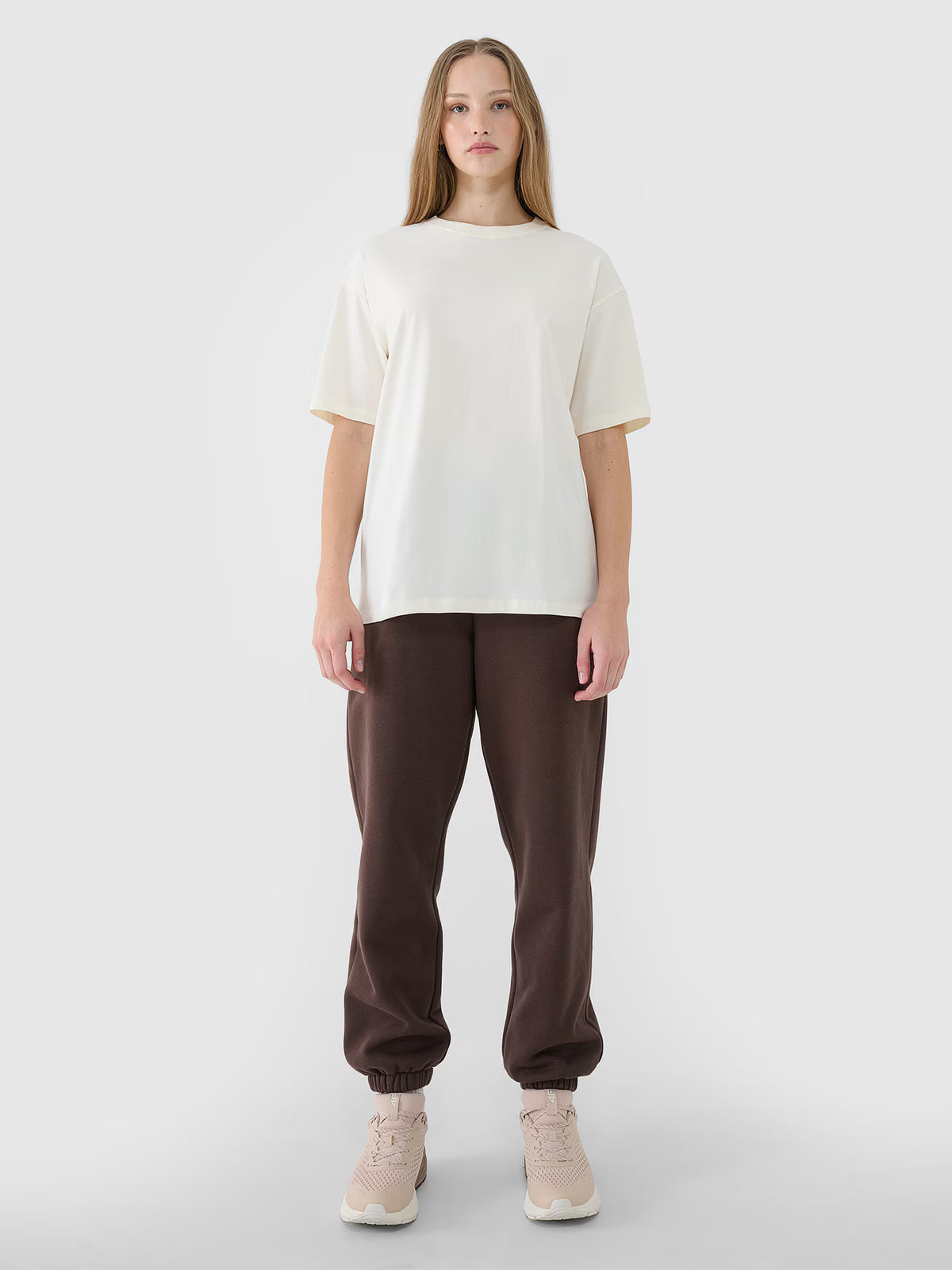 T-shirt oversize gładki damski