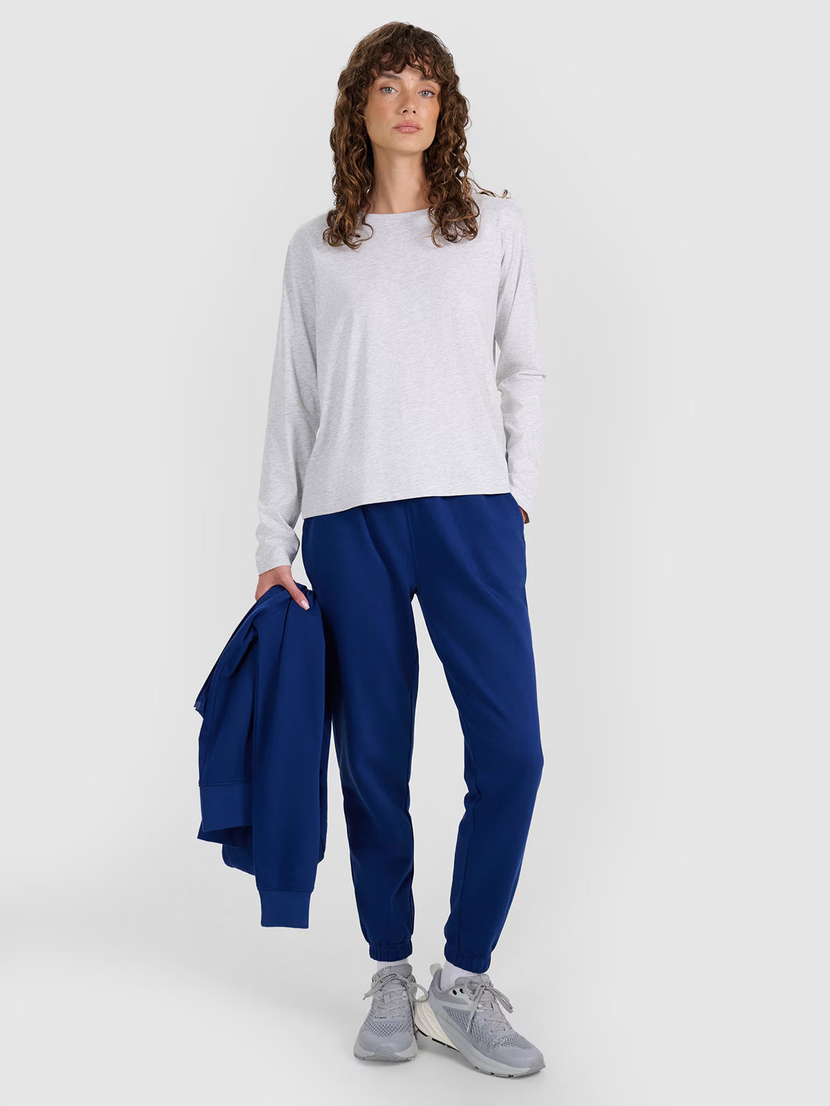 Longsleeve oversize gładki damski