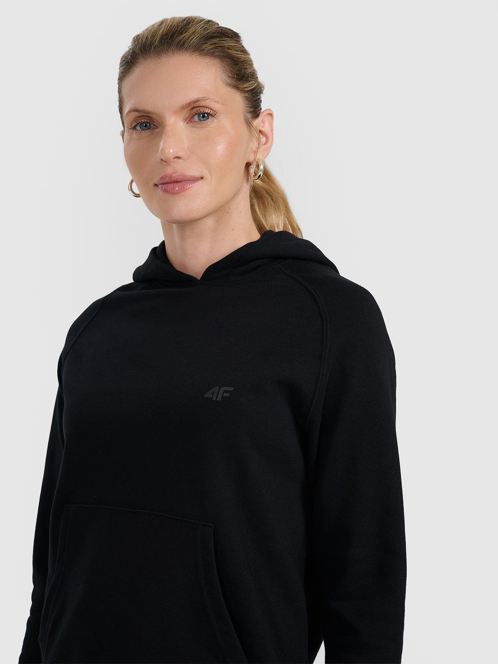 Bluza dresowa nierozpinana z kapturem damska