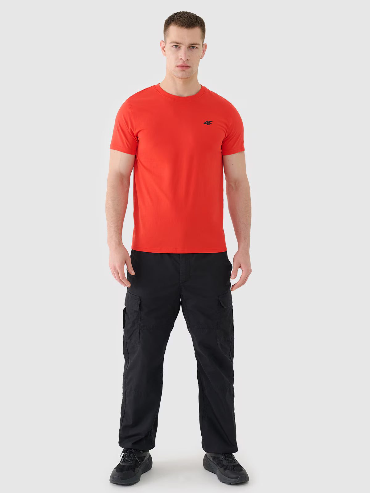 T-shirt regular gładki męski