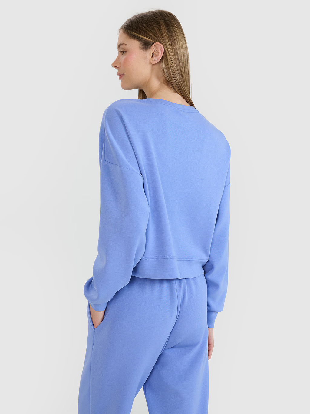Bluza dresowa nierozpinana z modalem damska