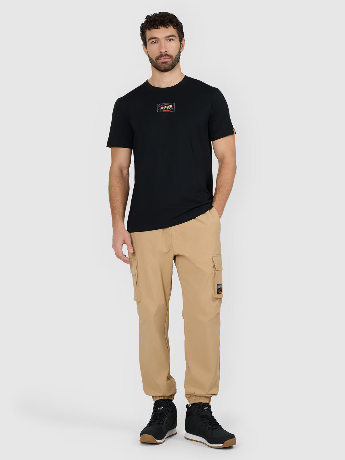 T-shirt regular z nadrukiem męski