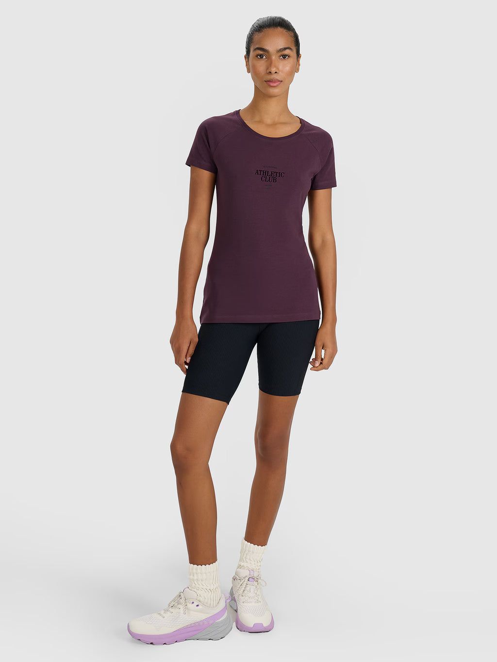 T-shirt slim z nadrukiem damski