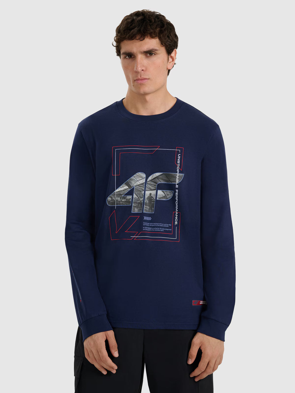 Longsleeve regular z nadrukiem męski