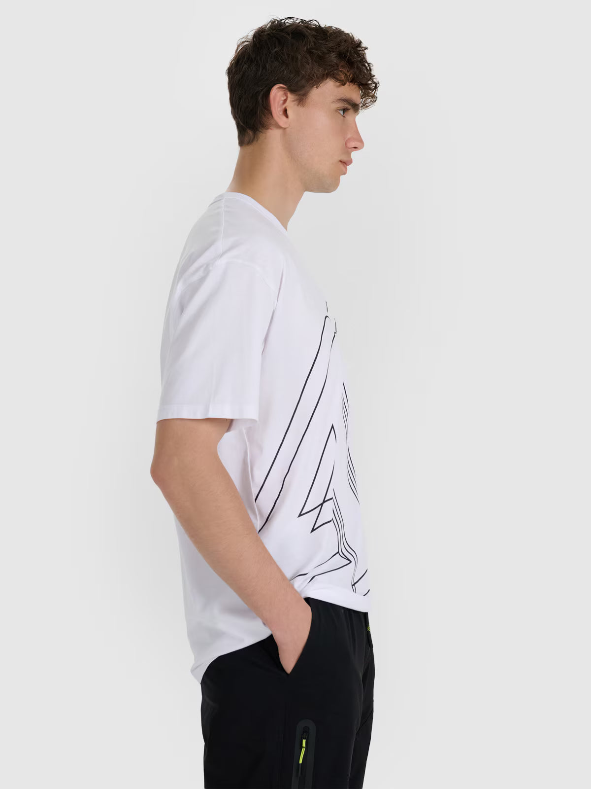 T-shirt oversize z nadrukiem męski
