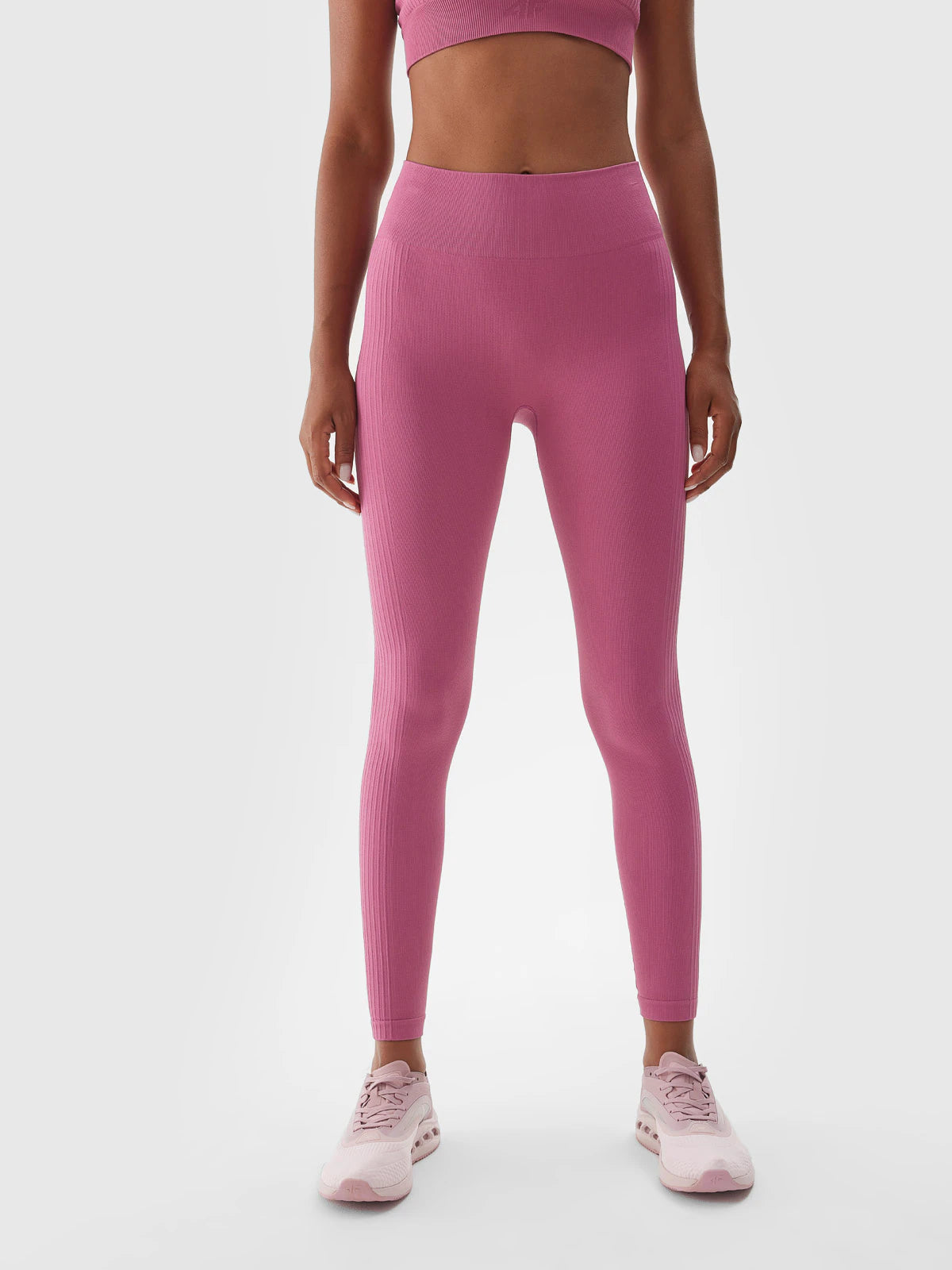 Legginsy treningowe bezszwowe z wysokim stanem damskie