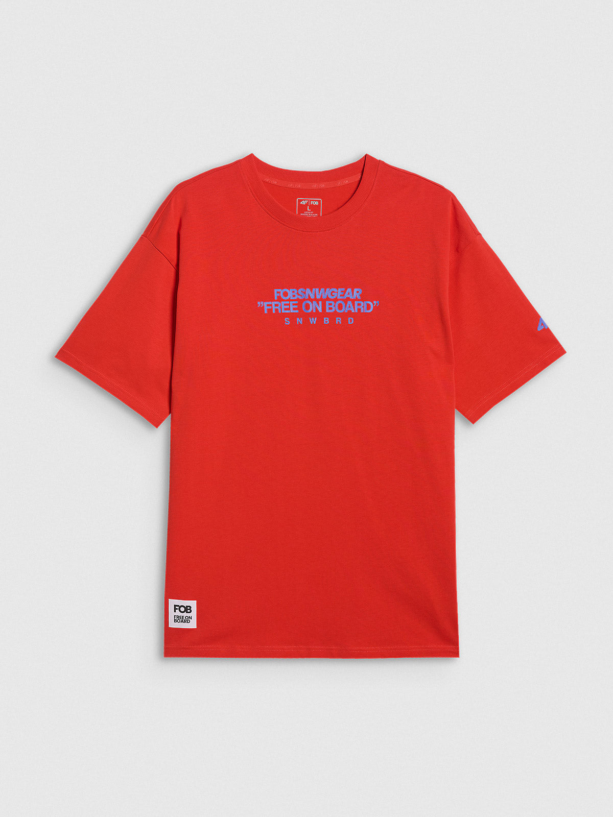 T-shirt loose z nadrukiem męski