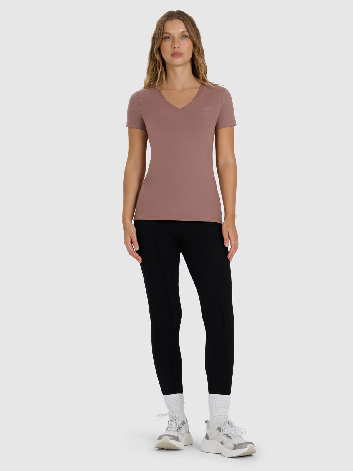 T-shirt slim gładki damski