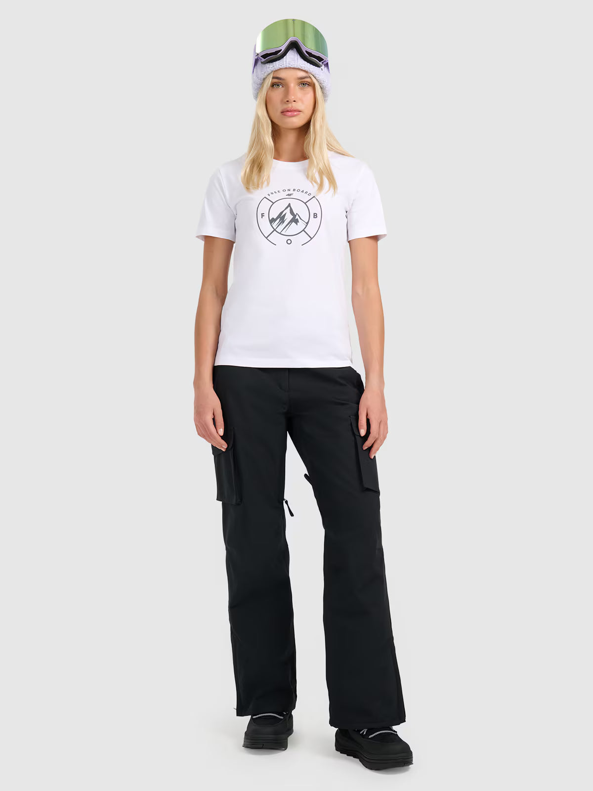 T-shirt regular z nadrukiem damski