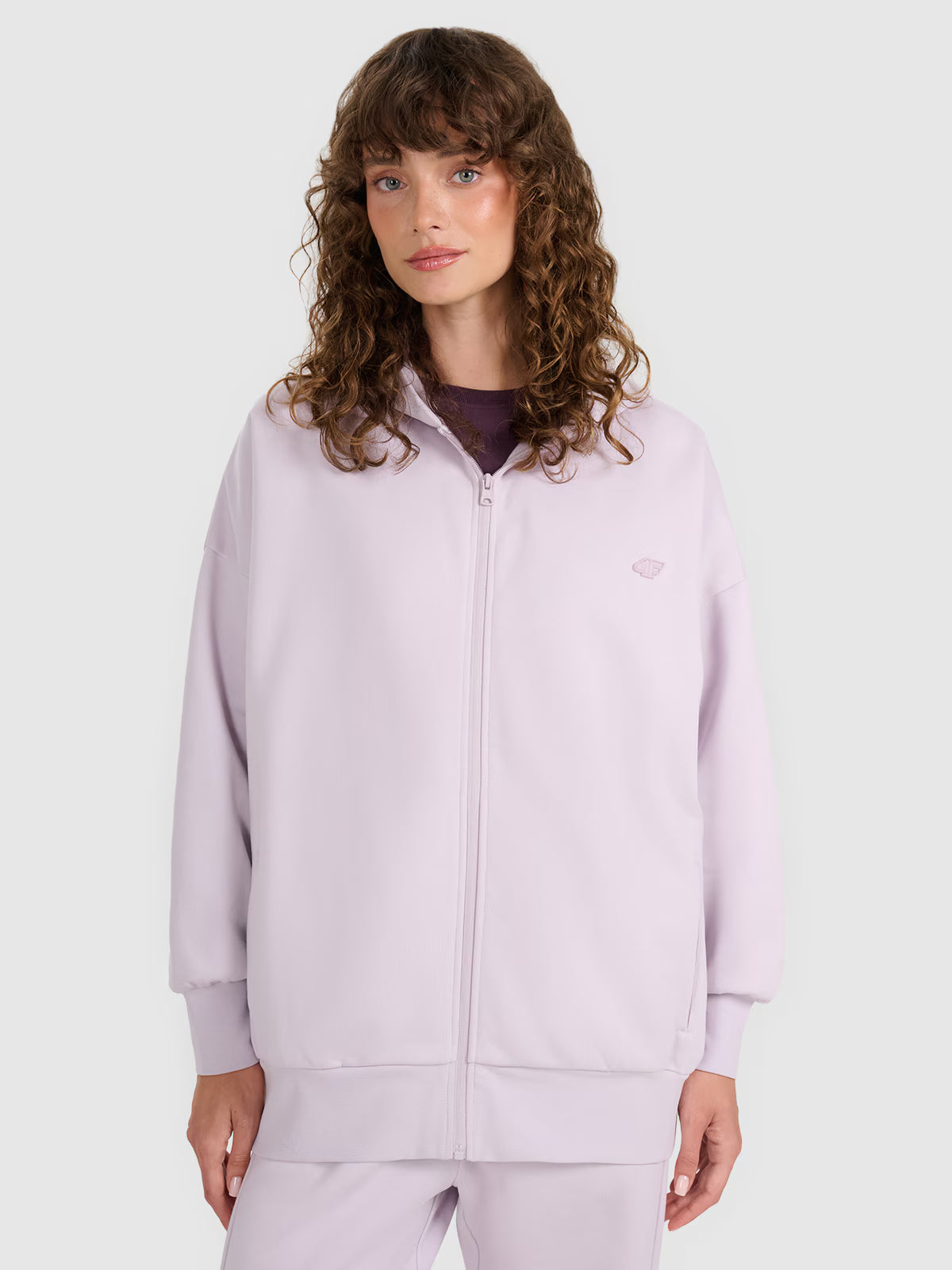 Bluza dresowa rozpinana z kapturem damska