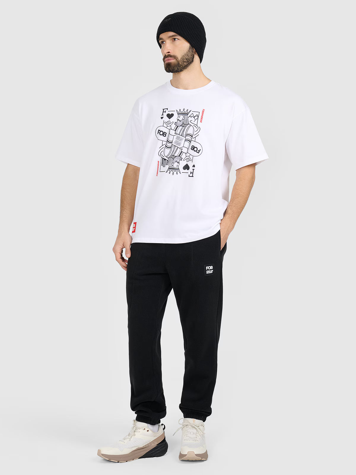 T-shirt loose z nadrukiem męski
