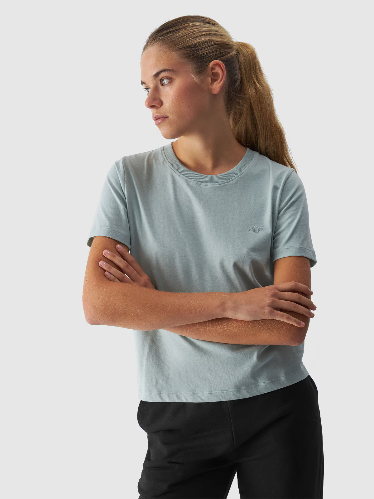 T-shirt regular gładki damski