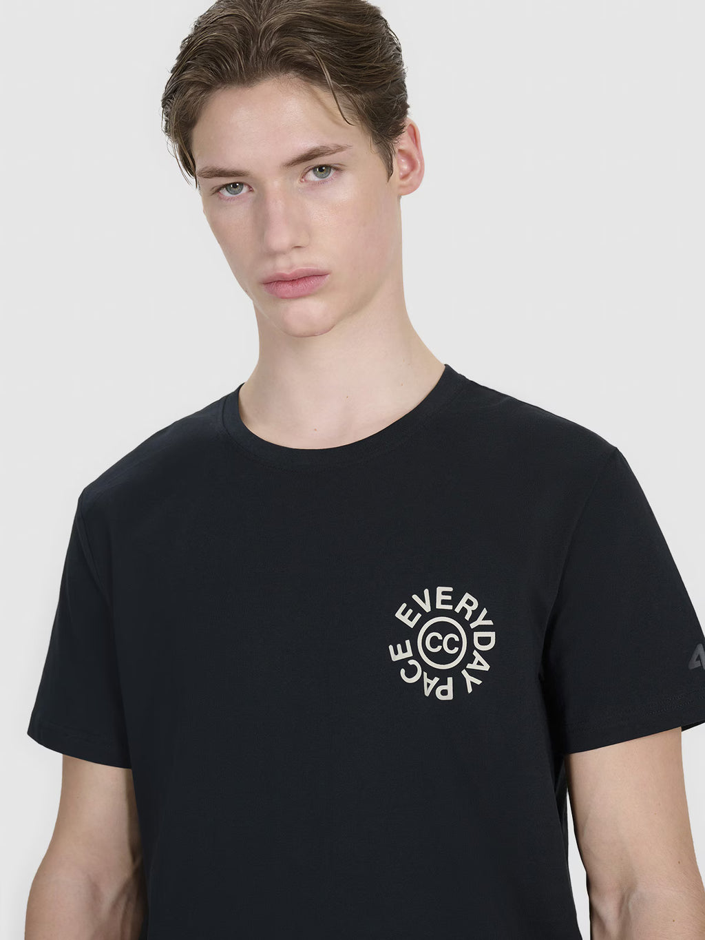 T-shirt regular z nadrukiem męski