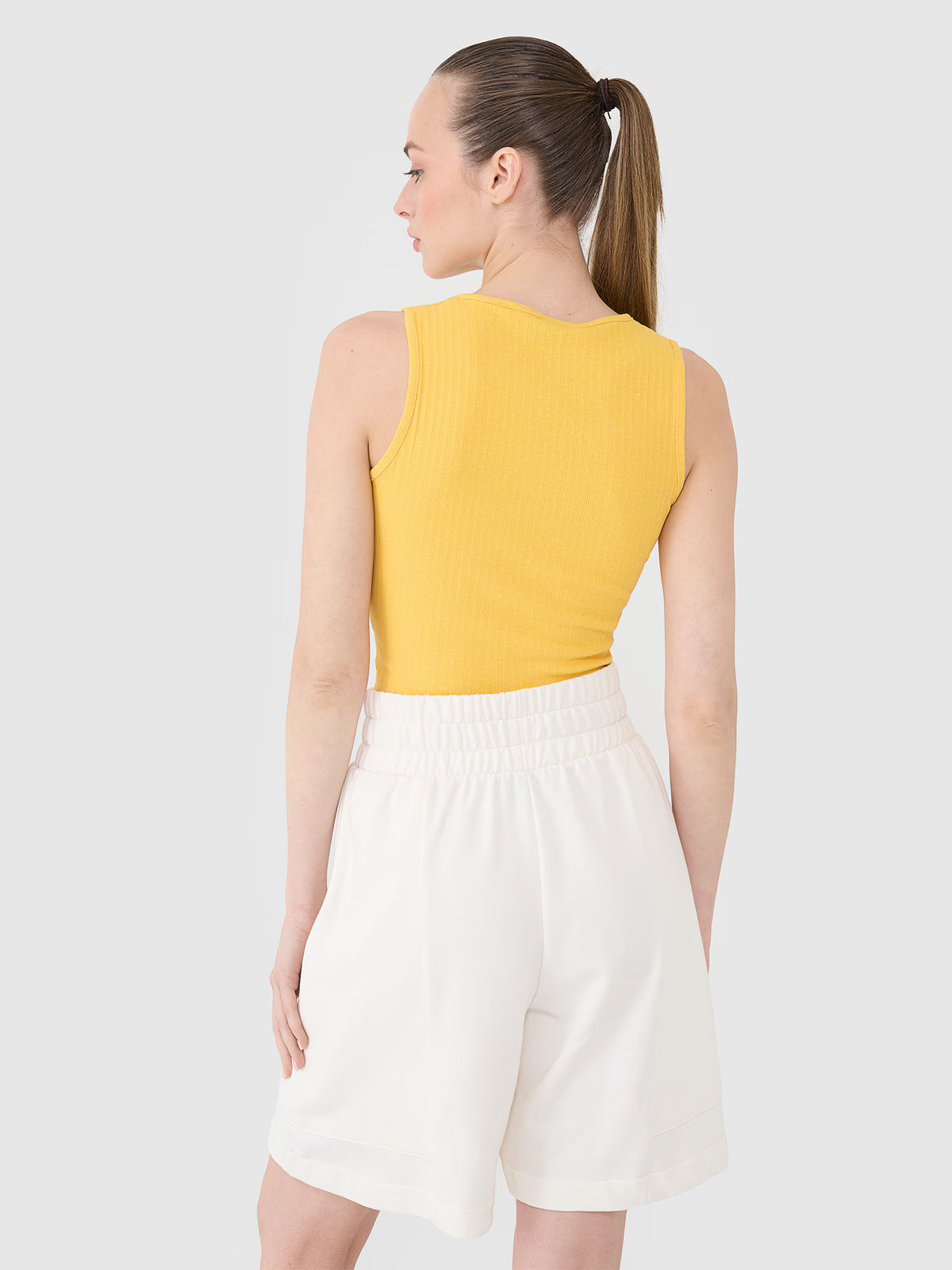 Crop top dzianinowy damski