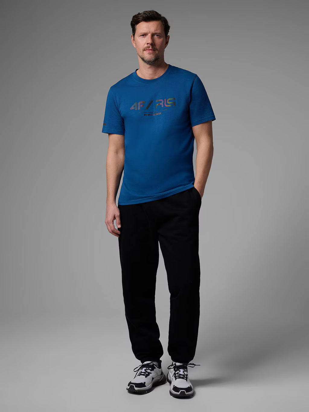 T-shirt regular z nadrukiem męski 4F x Robert Lewandowski