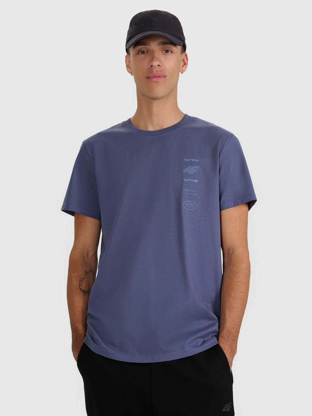 T-shirt regular z nadrukiem męski