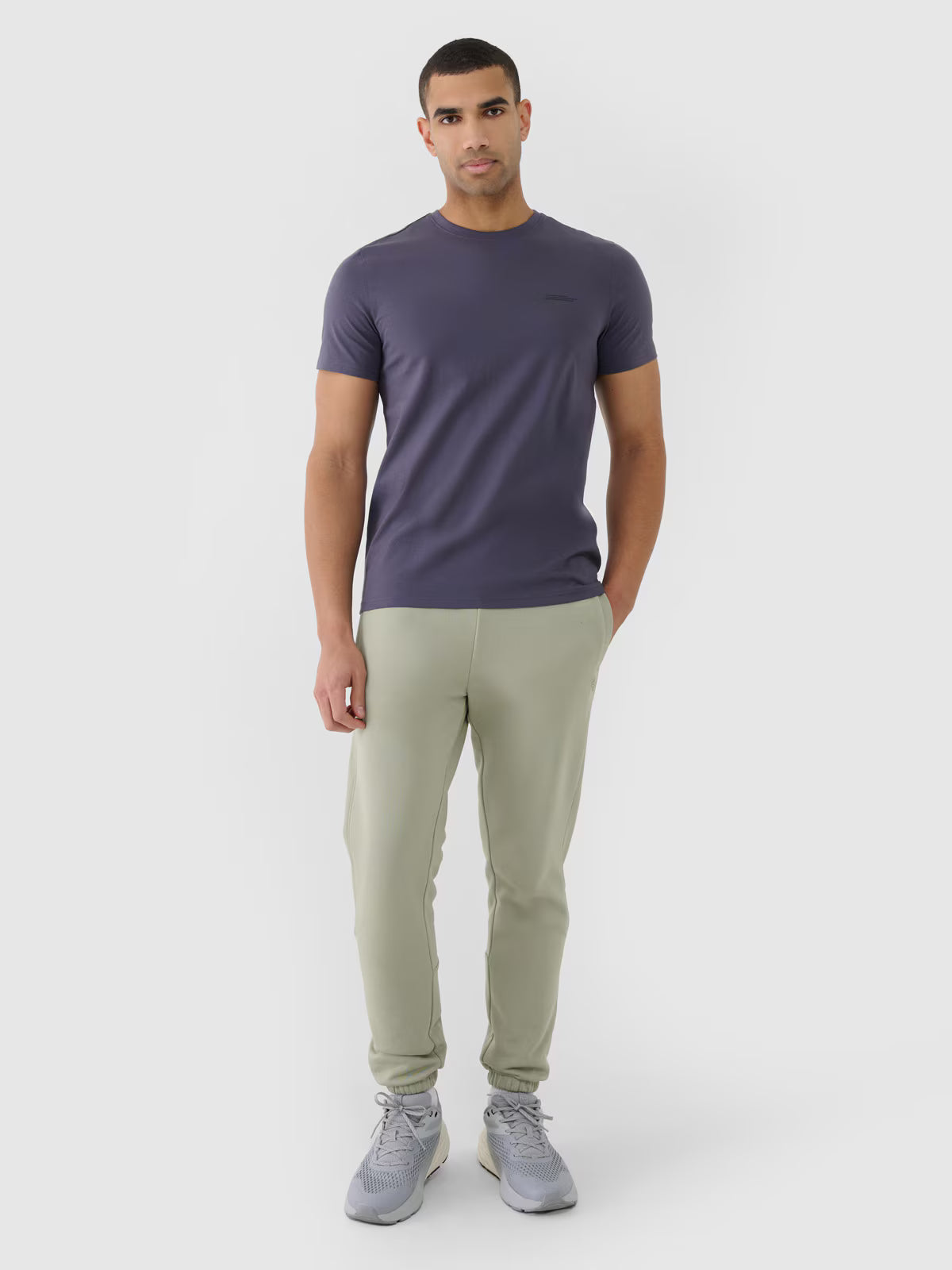 T-shirt regular gładki męski