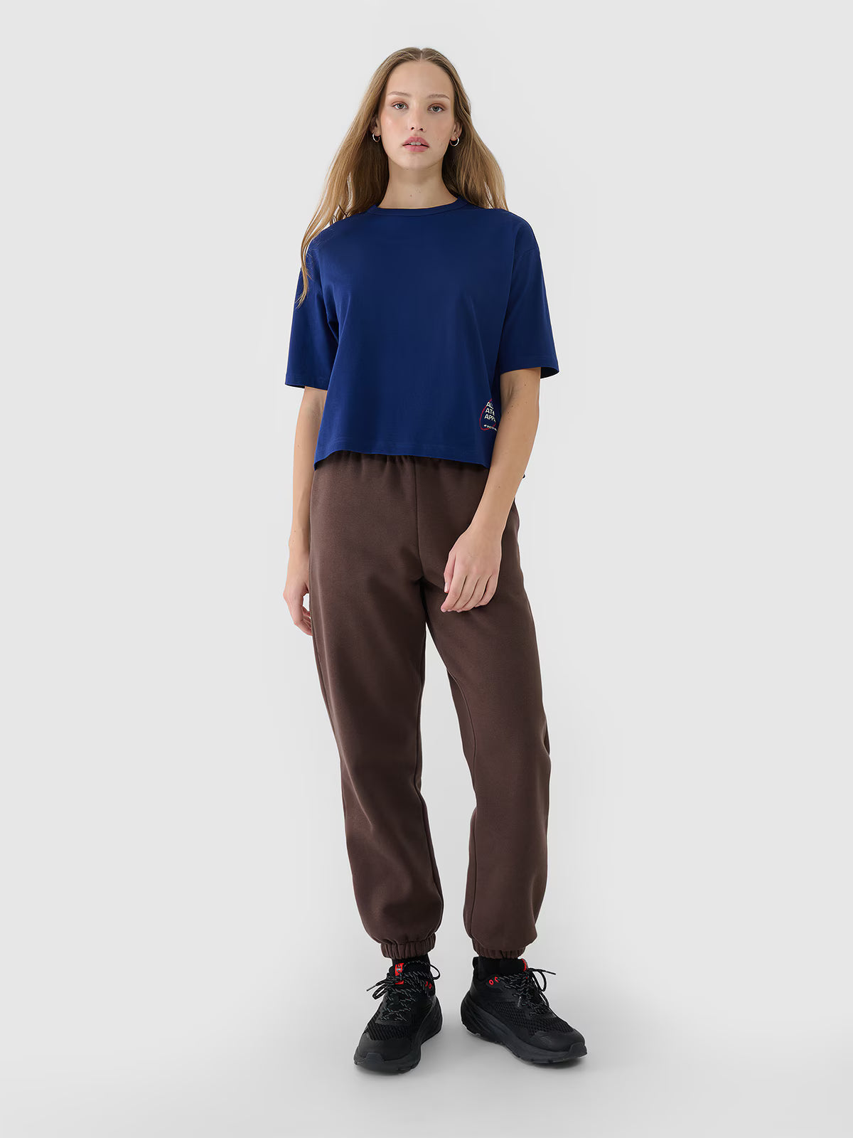 T-shirt oversize z nadrukiem damski