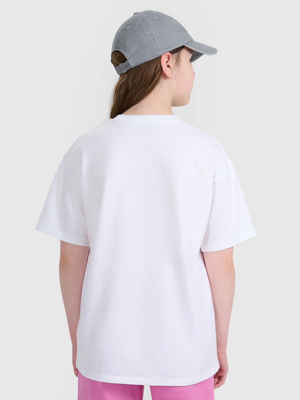 T-shirt oversize z nadrukiem dziewczęcy