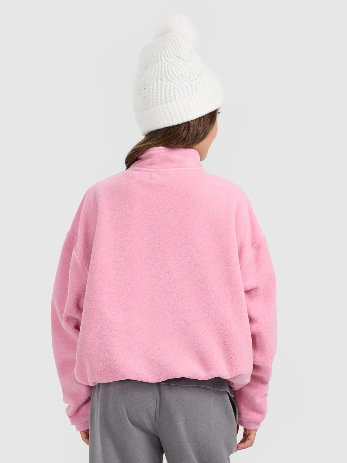 Polar oversize ze stójką dziewczęcy