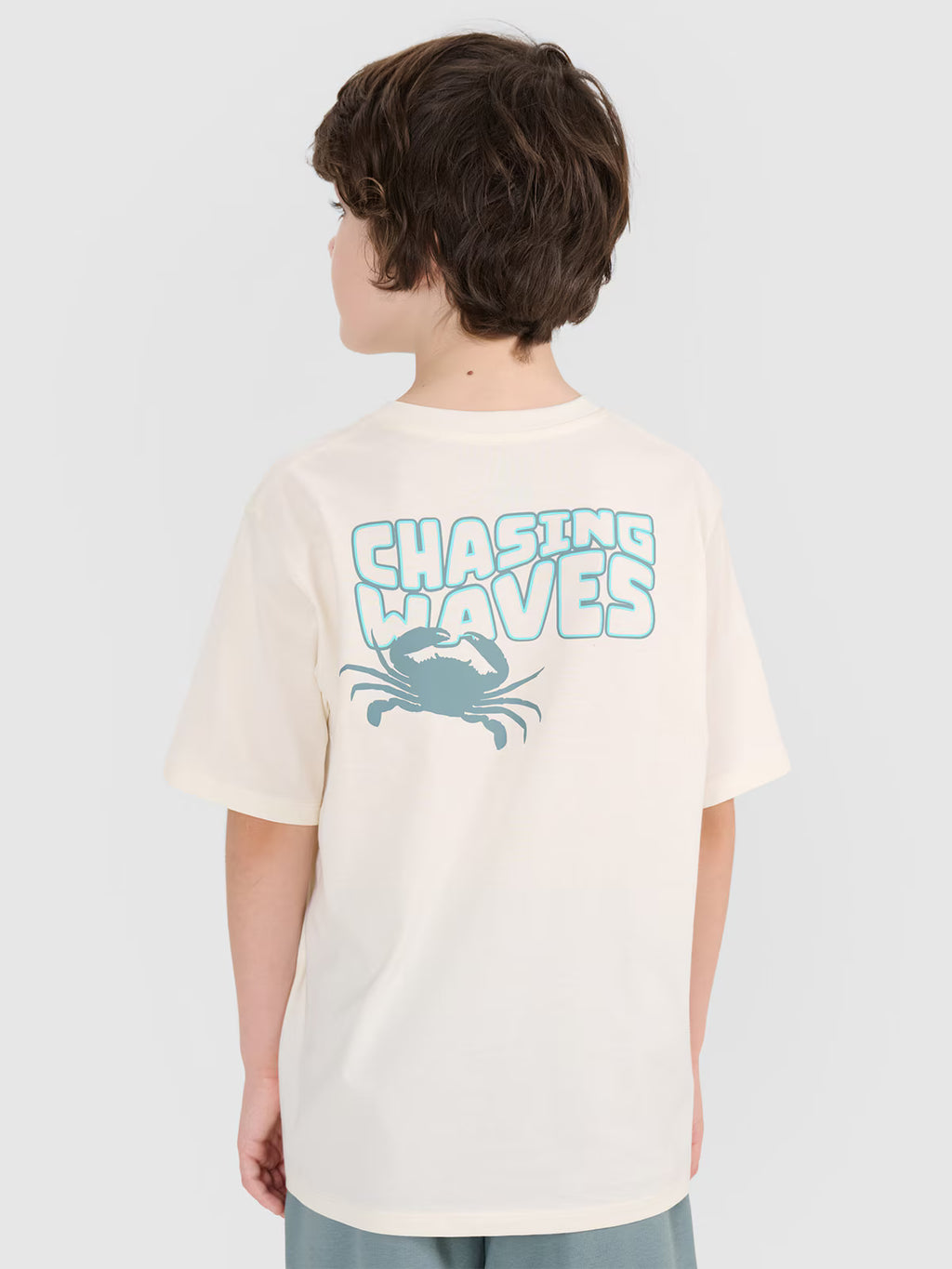 T-shirt oversize z nadrukiem chłopięcy