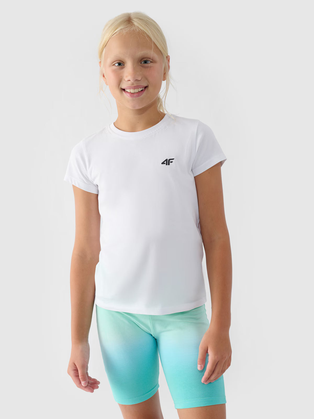 T-shirt gładki dziewczęcy