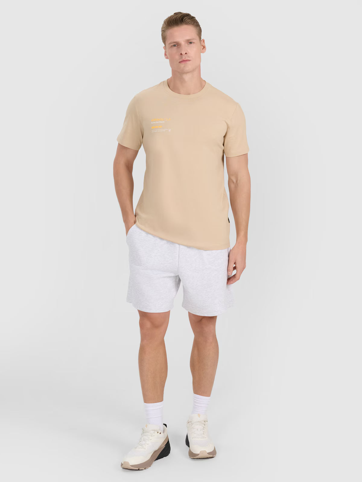 T-shirt regular z nadrukiem męski