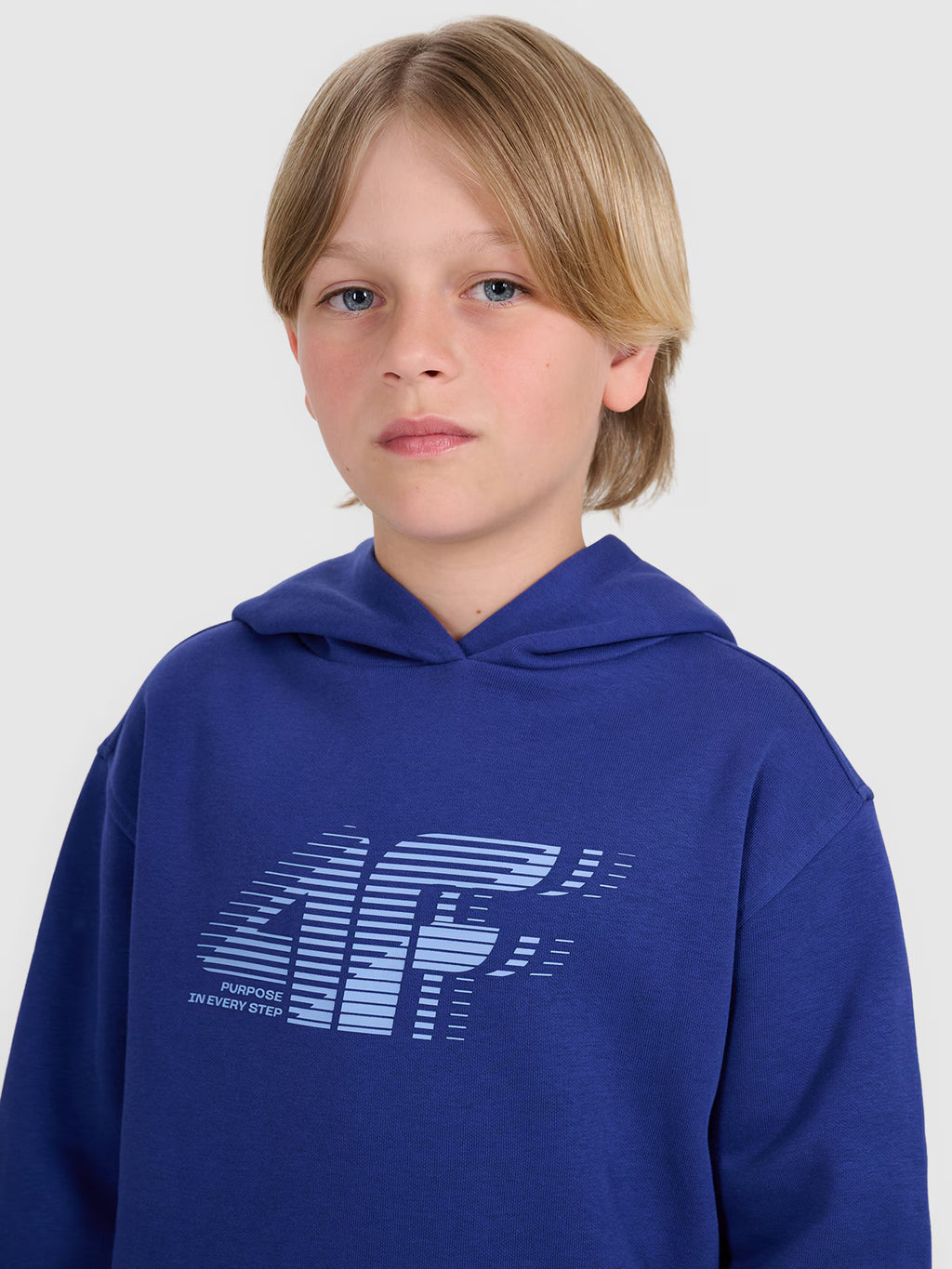 Bluza dresowa nierozpinana z kapturem chłopięca