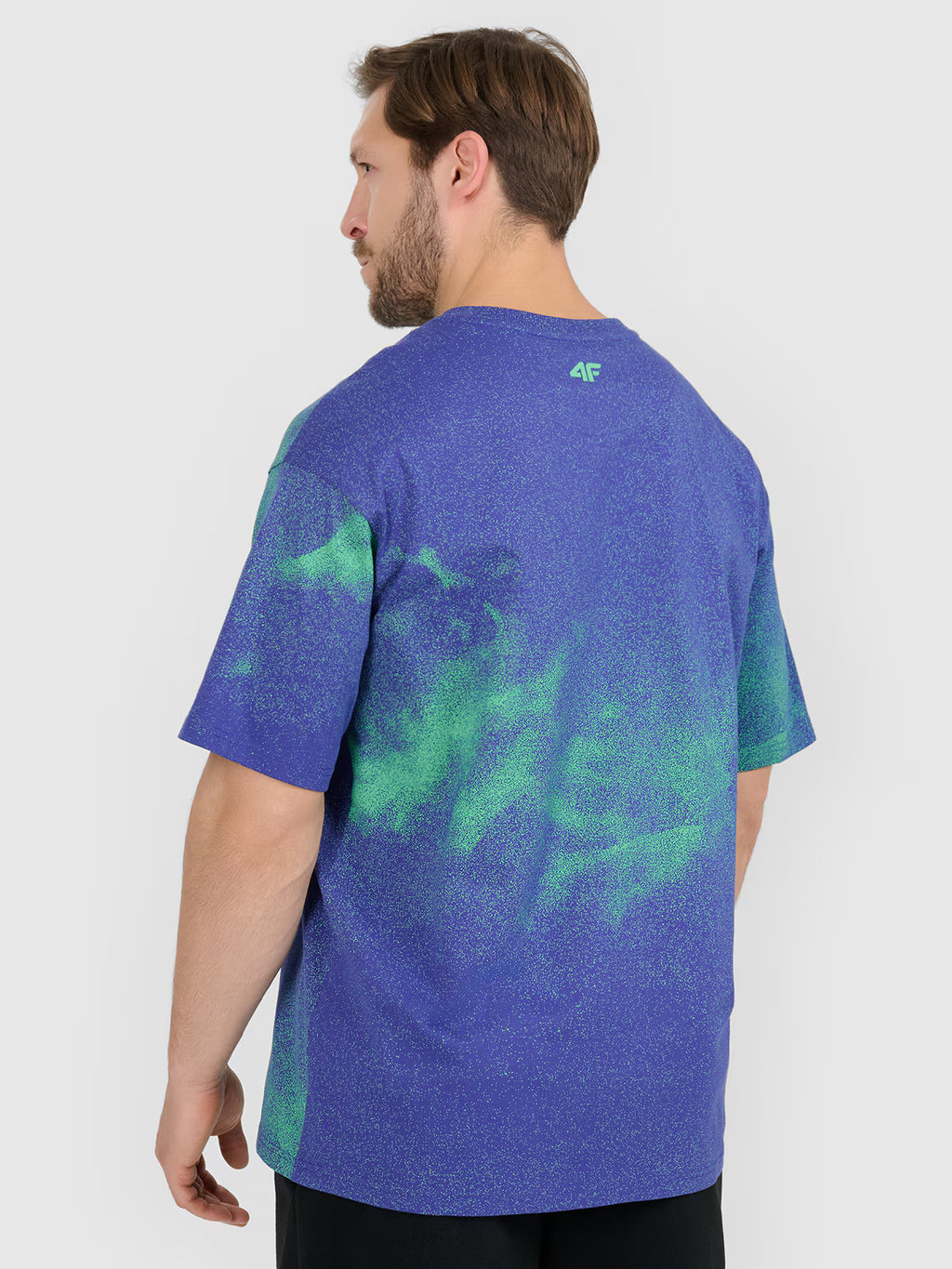 T-shirt loose z nadrukiem męski