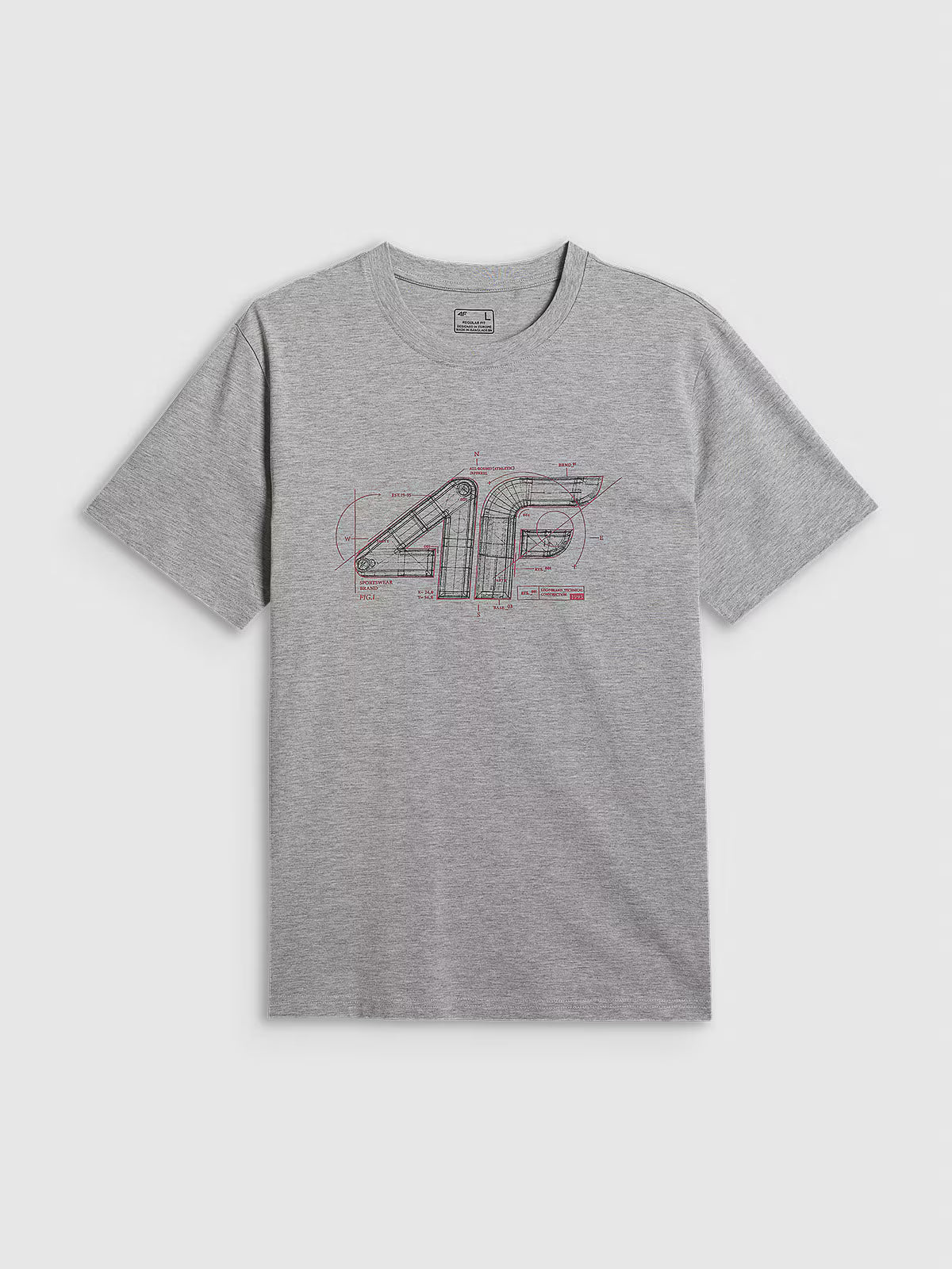 T-shirt regular z nadrukiem męski