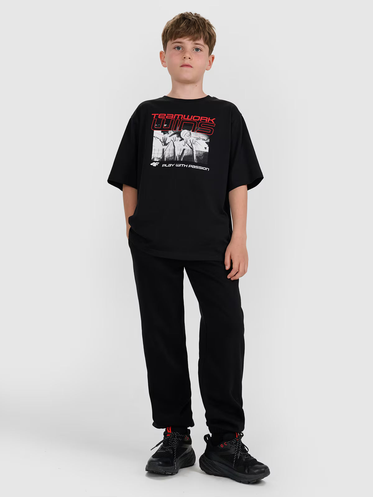 T-shirt oversize z nadrukiem dziecięcy