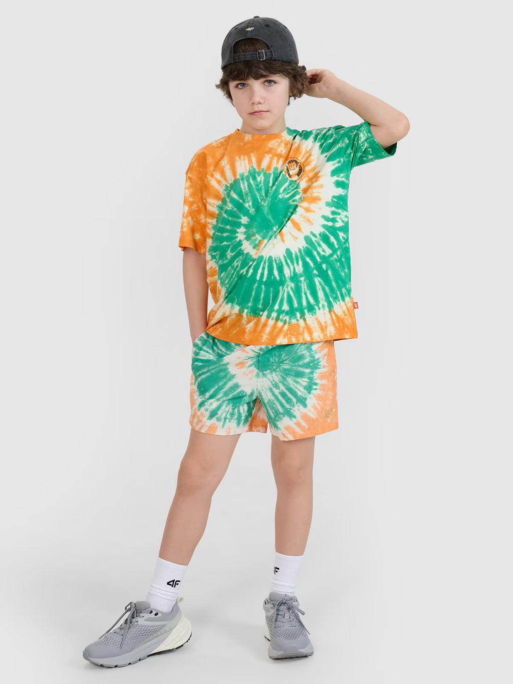 T-shirt oversize tie-die chłopięcy